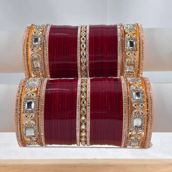 Blood_Red_Alloy,_Acrylic_Plastic_Bridal_Golden_Chooda_Set