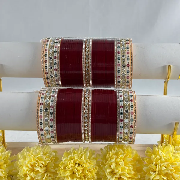 Blood_Red_Alloy,_Acrylic_Plastic_Bridal_Golden_Chooda_Set