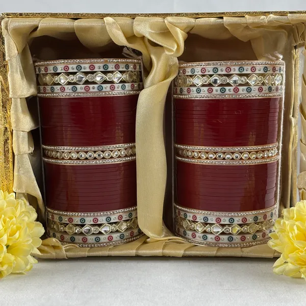 Blood_Red_Alloy,_Acrylic_Plastic_Bridal_Golden_Chooda_Set