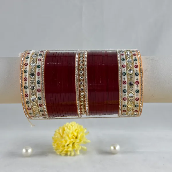 Blood_Red_Alloy,_Acrylic_Plastic_Bridal_Golden_Chooda_Set