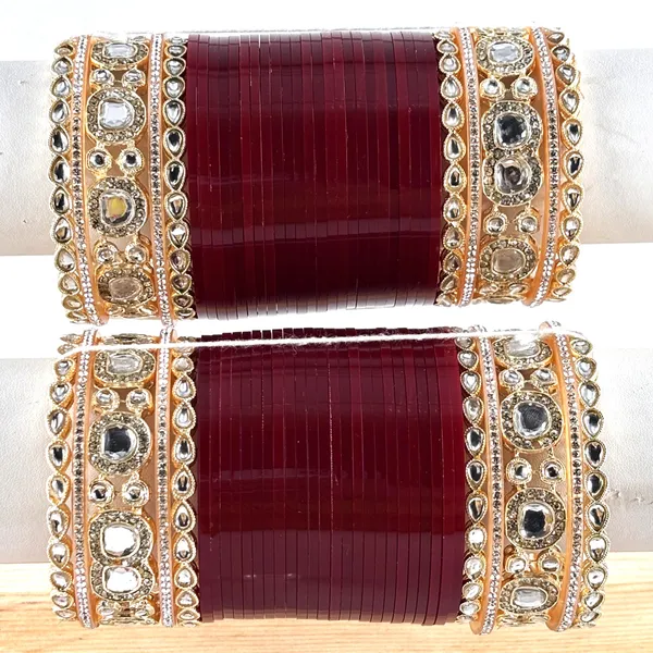 Blood_Red_Alloy,_Acrylic_Plastic_Bridal_Golden_Chooda_Set