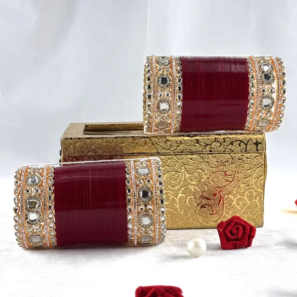 Blood_Red_Alloy,_Acrylic_Plastic_Bridal_Golden_Chooda_Set