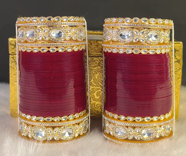 Blood_Red_Alloy,_Acrylic_Plastic_Bridal_Golden_Chooda_Set