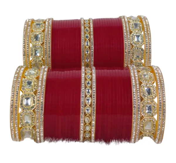 Blood_Red_Alloy,_Acrylic_Plastic_Bridal_Golden_Chooda_Set