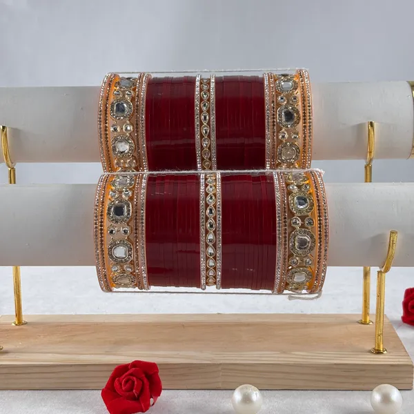 Blood_Red_Alloy,_Acrylic_Plastic_Bridal_Golden_Chooda_Set
