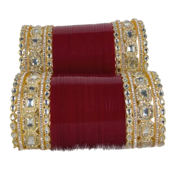Blood_Red_Alloy,_Acrylic_Plastic_Bridal_Golden_Chooda_Set