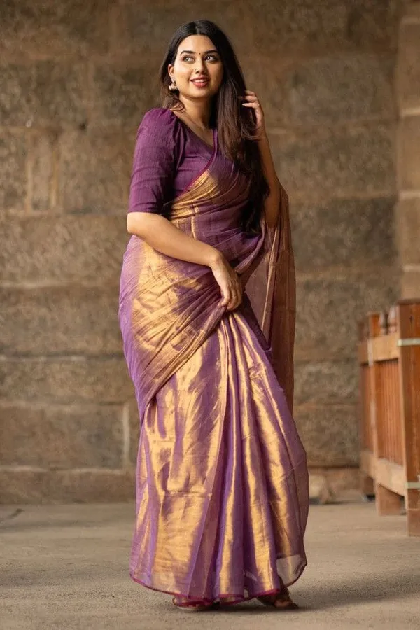 Royal_Purple_Tissue_Silk_Saree_with_Golden_Zari_Weaving_&_Running_Blouse_Piece