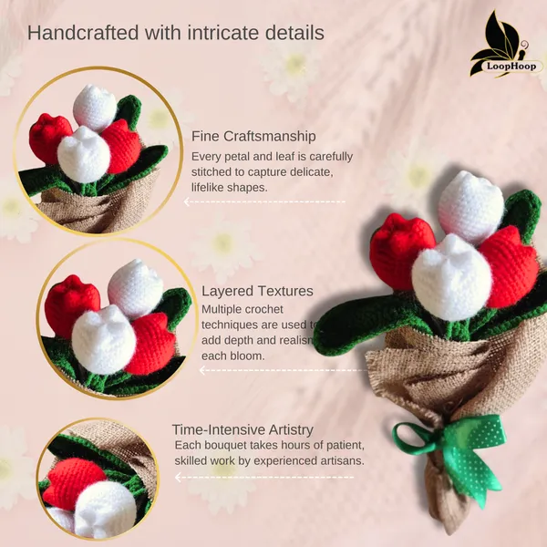 White_Woolen_Flowers_Home_Decor