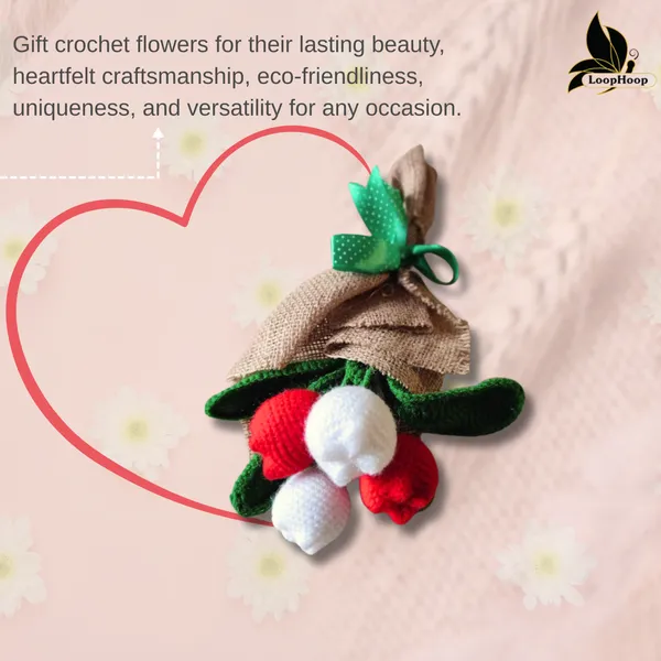 White_Woolen_Flowers_Home_Decor