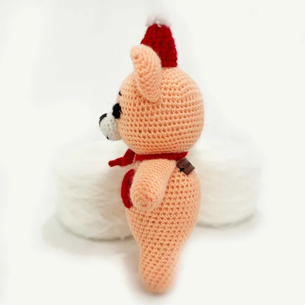Peach_Woolen_Toys_Home_Decor