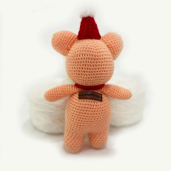 Peach_Woolen_Toys_Home_Decor