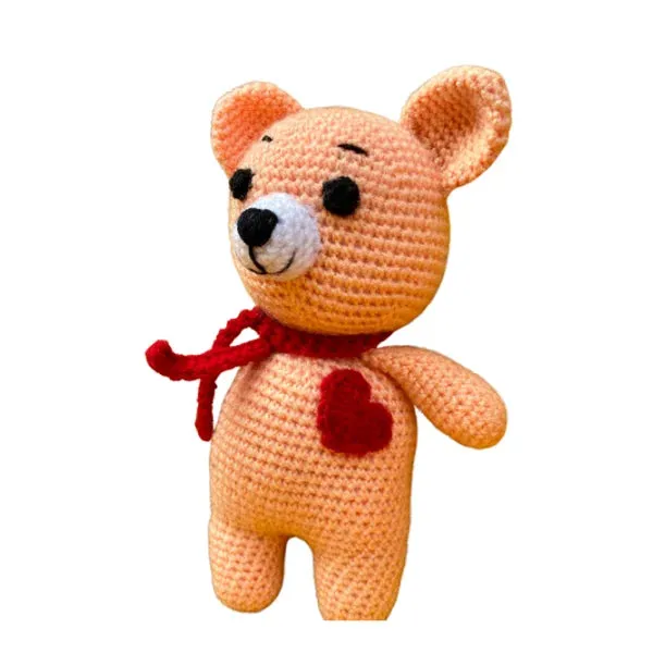 Peach_Woolen_Toys_Home_Decor