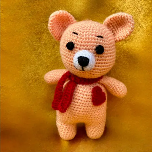 Peach_Woolen_Toys_Home_Decor
