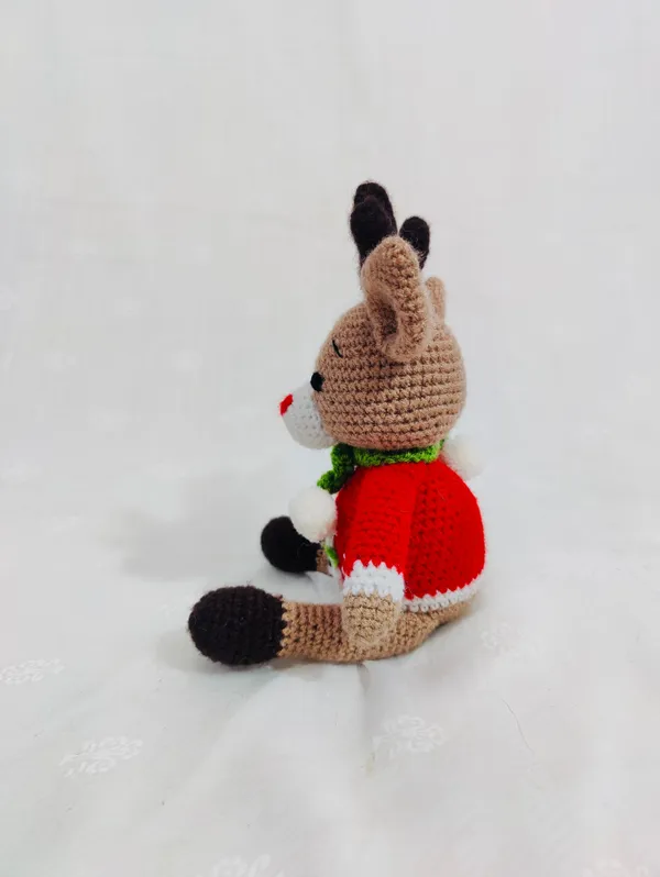 Brown_Woolen_Reindeer_Handmade_Soft_Toy_For_Kids_&_Babies