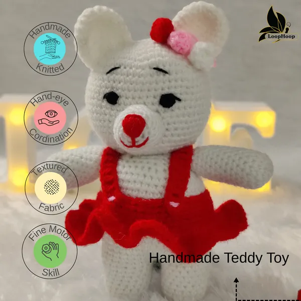 Red_Woolen_Teddy_Handmade_Soft_Toy_For_Kids_&_Babies