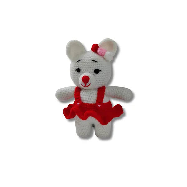 Red_Woolen_Teddy_Handmade_Soft_Toy_For_Kids_&_Babies