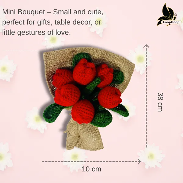 Red_Woolen_Flowers_Home_Decor