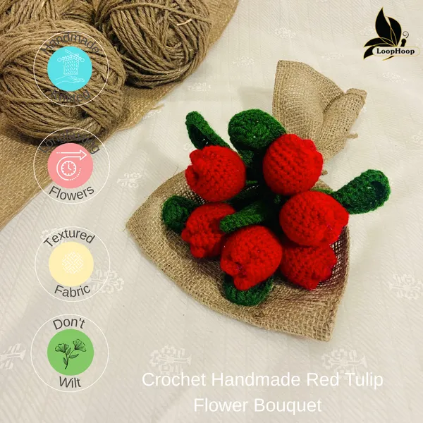 Red_Woolen_Flowers_Home_Decor
