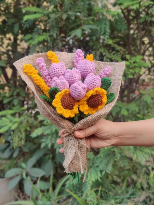 Purple_Woolen_Flowers_Home_Decor