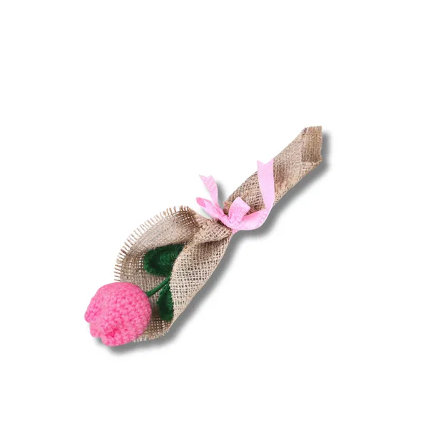 Pink_Woolen_Flower_For_Home_Decor