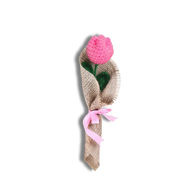 Pink_Woolen_Flower_For_Home_Decor