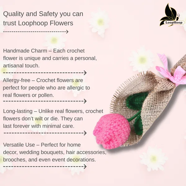 Pink_Woolen_Flower_For_Home_Decor