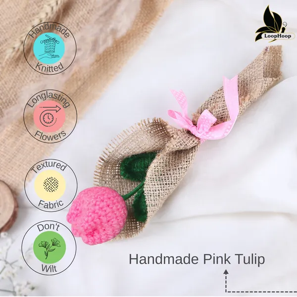 Pink_Woolen_Flower_For_Home_Decor