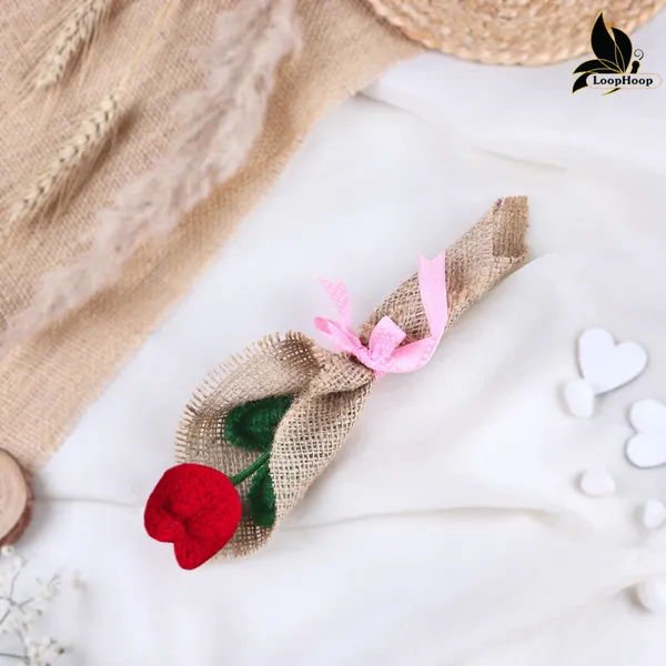 Red_Woolen_Flower_For_Home_Decor