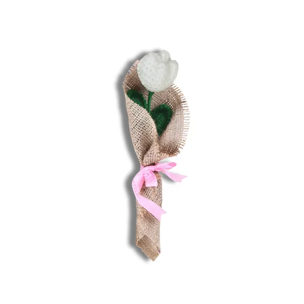White_Woolen_Flower_For_Home_Decor