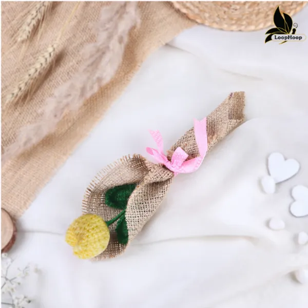 Yellow_Woolen_Flower_For_Home_Decor