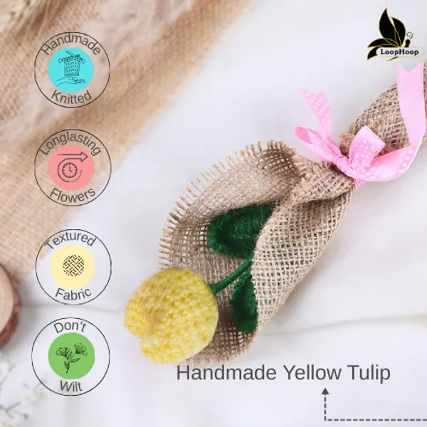 Yellow_Woolen_Flower_For_Home_Decor