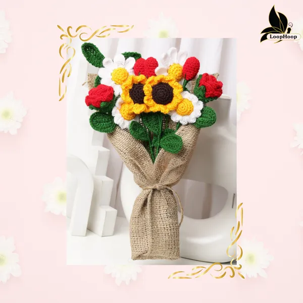 White_Woolen_Flower_For_Home_Decor