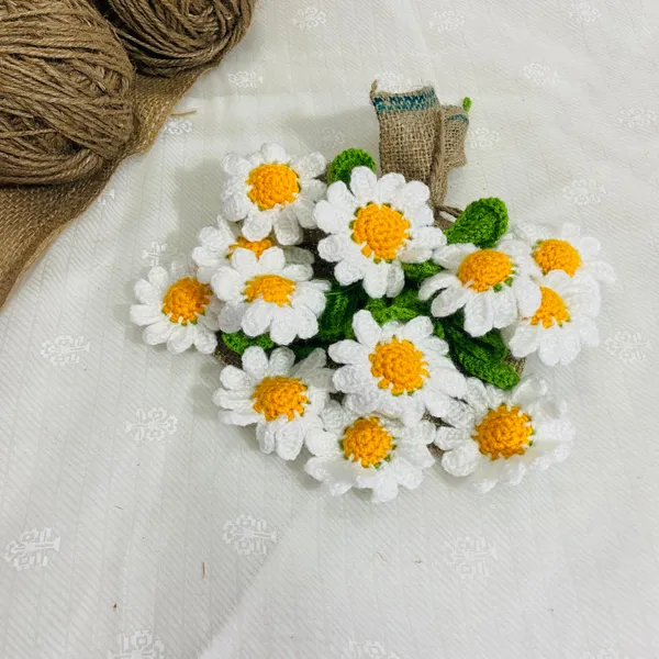 White_Woolen_Flower_For_Home_Decor