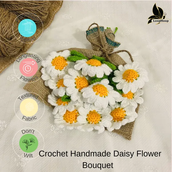 White_Woolen_Flower_For_Home_Decor