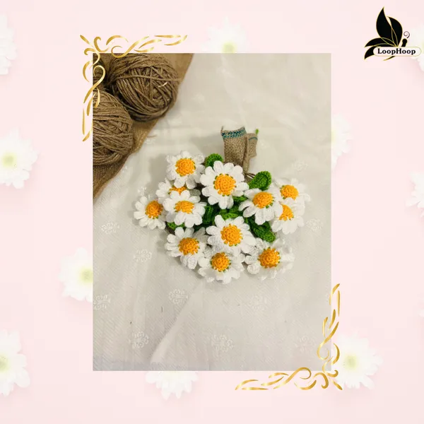 White_Woolen_Flower_For_Home_Decor