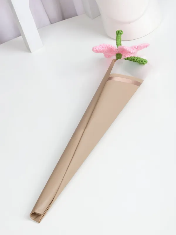 Pink_Woolen_Flower_For_Home_Decor