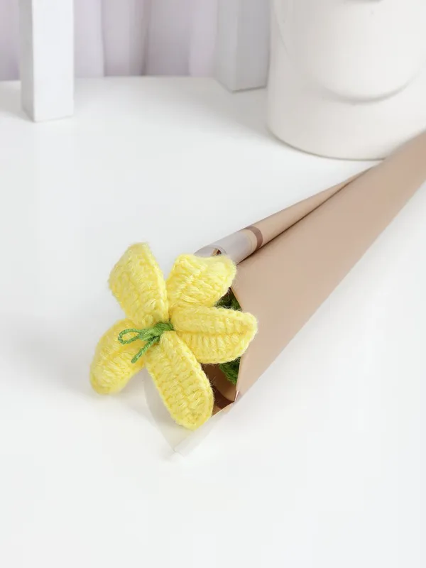 Yellow_Woolen_Flower_For_Home_Decor