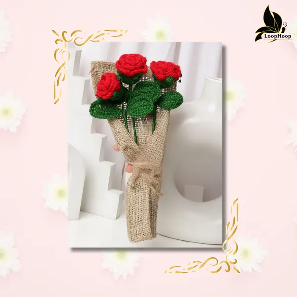 Red_Woolen_Flower_For_Home_Decor