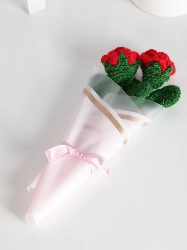 Red_Woolen_Flower_For_Home_Decor