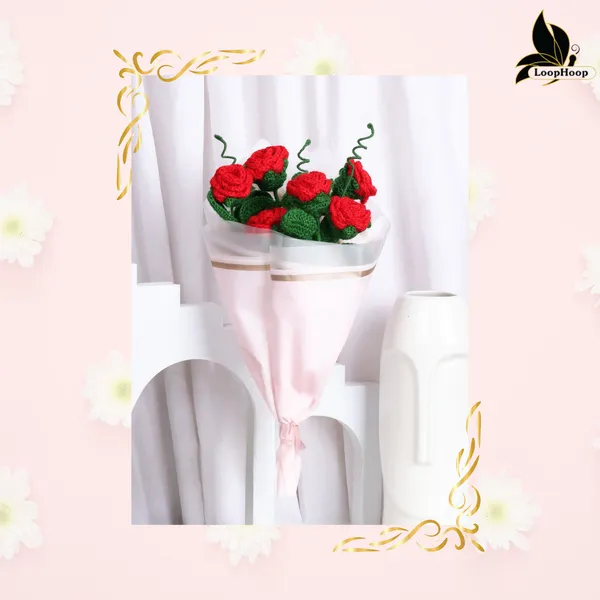 Red_Woolen_Flower_For_Home_Decor