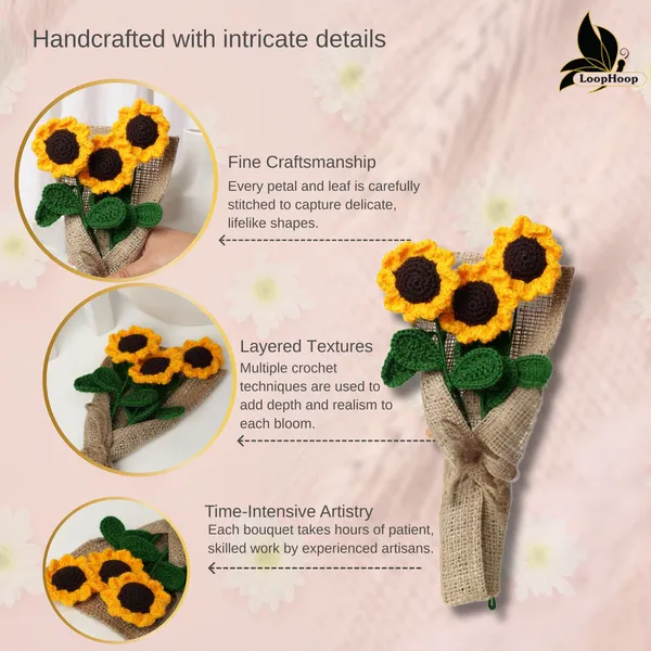 Yellow_Woolen_Soft_Handmade_Sunflower_Bouquet_For_Home_Decor_&_Decorations