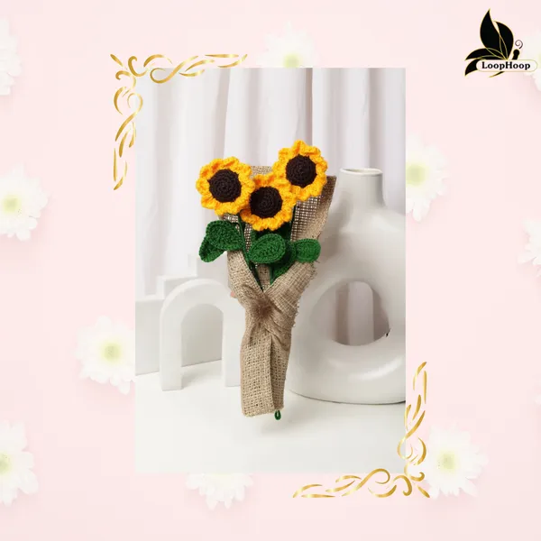Yellow_Woolen_Soft_Handmade_Sunflower_Bouquet_For_Home_Decor_&_Decorations