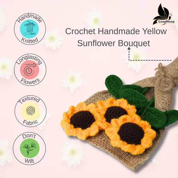 Yellow_Woolen_Soft_Handmade_Sunflower_Bouquet_For_Home_Decor_&_Decorations