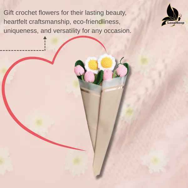 Pink_Woolen_Flower_For_Home_Decor