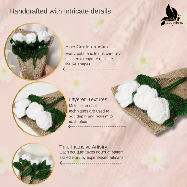 White_Woolen_Flower_For_Home_Decor