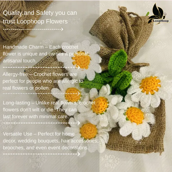 White_Woolen_Flowers_Home_Decor
