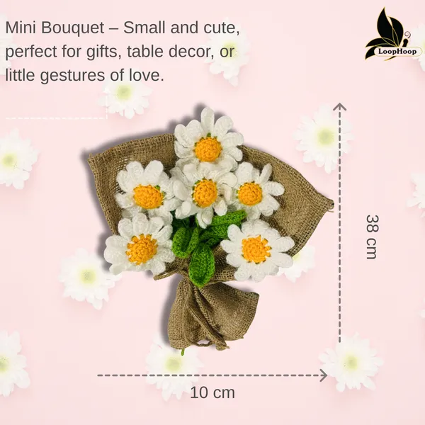 White_Woolen_Flowers_Home_Decor