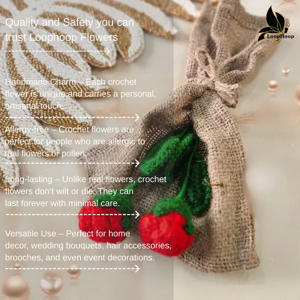 Red_Woolen_Flowers_Home_Decor