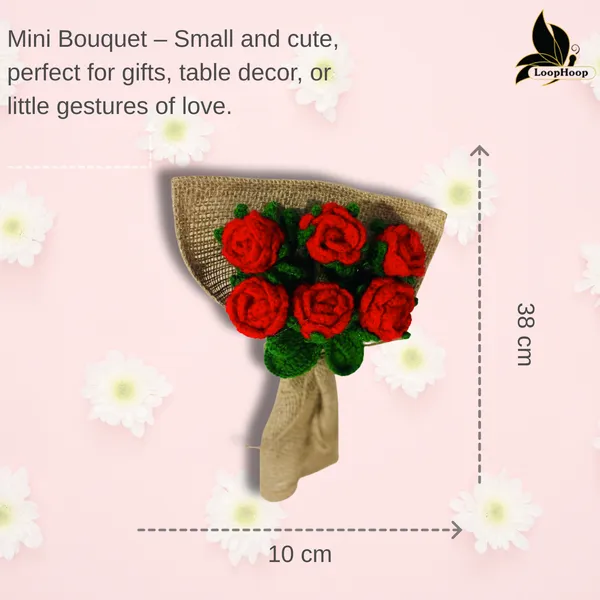 Red_Woolen_Flowers_Home_Decor