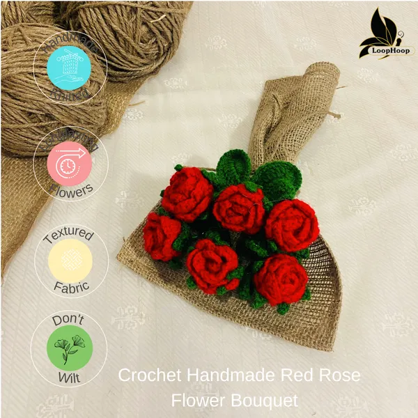 Red_Woolen_Flowers_Home_Decor